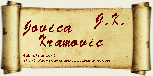 Jovica Kramović vizit kartica